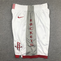 Men's Houston Rockets White Pocket Shorts1