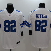 Men's Dallas Cowboys Jason Witten #82 White Custom1 Game Jersey1