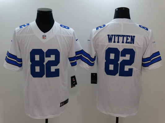 Men's Dallas Cowboys Jason Witten #82 White Custom1 Game Jersey1
