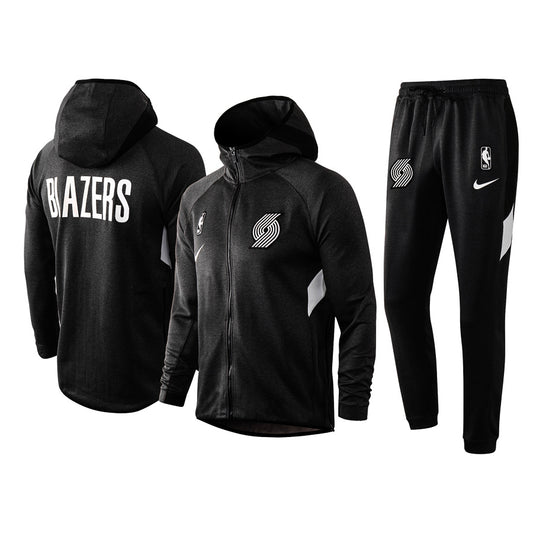 Men's Portland Trail Blazers 2019/20 Showtime Full-Zip Therma Flex Performance Hoodie