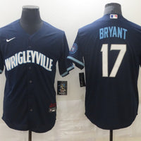 Men's Chicago Cubs Kris Bryant #17 Navy Replica Player Jersey1