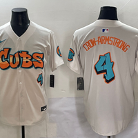 Men's Chicago Cubs Pete Crow-Armstrong #4 Cream Replica Player Jersey