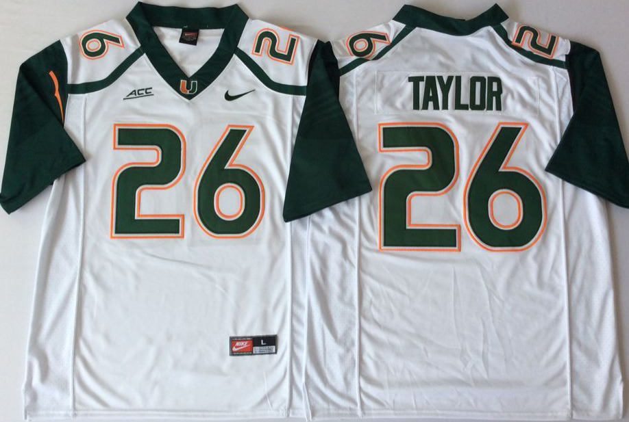 Sean Taylor Miami Hurricanes White Jersey