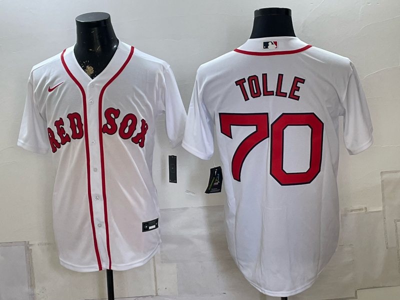 Men's Boston Red Sox Payton Tolle #70 White Home Replica Jersey
