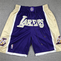 Men's Los Angeles Lakers Purple Hall of Fame Pocket Shorts1