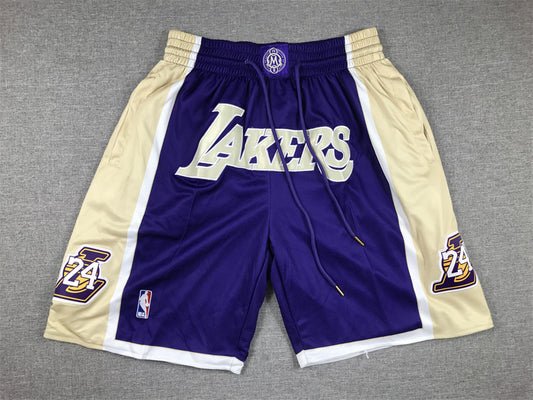 Men's Los Angeles Lakers Purple Hall of Fame Pocket Shorts1