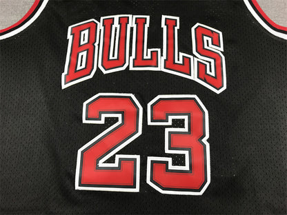 Men's Chicago Bulls Michael Jordan Black 1997-98 Hardwood Classics Player Jersey1
