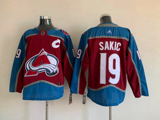 Men's Colorado Avalanche Joe Sakic #19 Burgundy Home Breakaway Player Jersey1