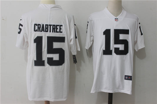 Men's Las Vegas Raiders Michael Crabtree #15 White Game Player Jersey1