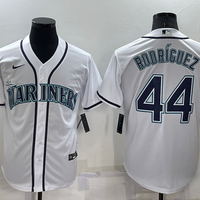Men's Seattle Mariners Julio Rodriguez #44 White Replica Baseball Jersey1