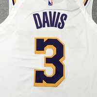 Men's Los Angeles Lakers Anthony Davis White #3 NBA Swingman Jersey1