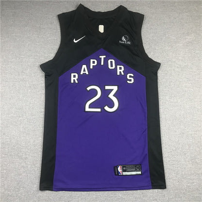 Men's Toronto Raptors Fred VanVleet Black/Purple 2020/21 Swingman Player Jersey1