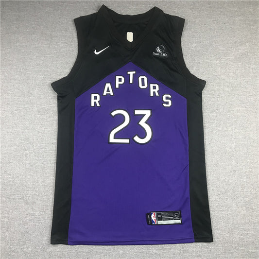 Men's Toronto Raptors Fred VanVleet Black/Purple 2020/21 Swingman Player Jersey1