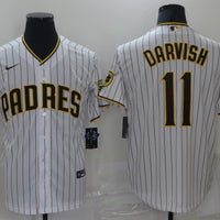 Men's San Diego Padres Yu Darvish #11 White Stitched Jersey1