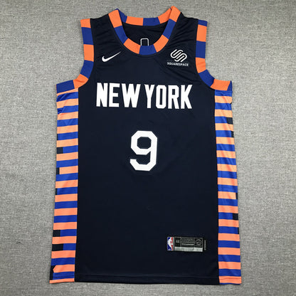Men's New York Knicks RJ Barrett Navy Swingman Player Jersey1 - City Edition