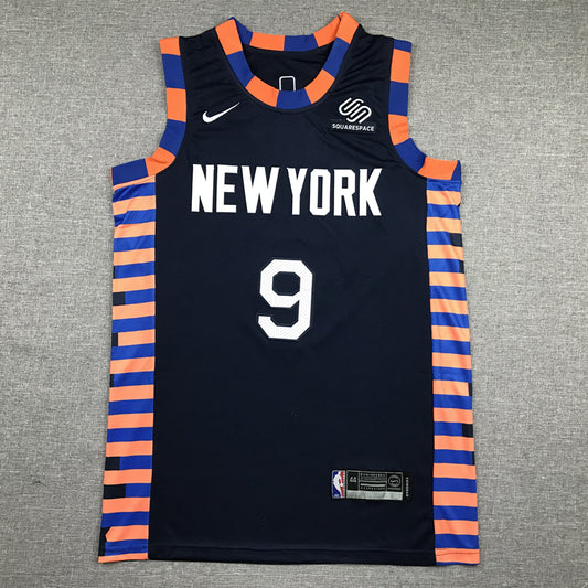 Men's New York Knicks RJ Barrett Navy Swingman Player Jersey1 - City Edition