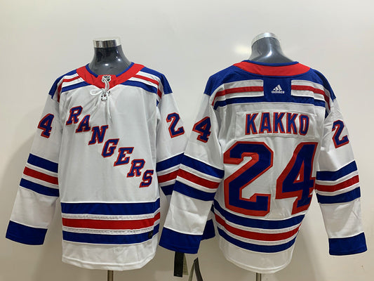 Men's New York Rangers Kaapo Kakko #24 White Player Game Jersey1