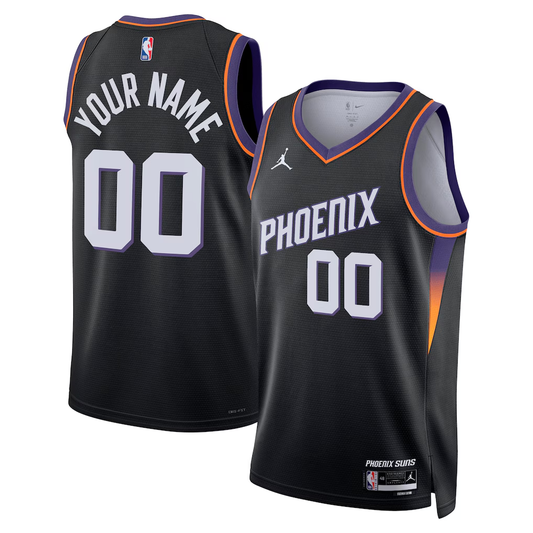 Men's Phoenix Suns Black Swingman Custom Jersey - Statement Edition