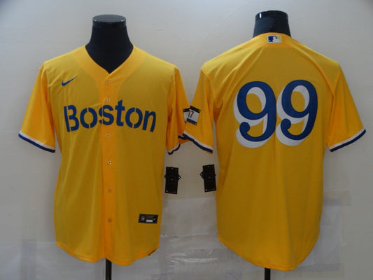 Men's Boston Red Sox Alex Verdugo #99 Gold City Connect Replica Player Jersey1