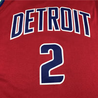 Men's Detroit Pistons Cade Cunningham Red 2021/22 Swingman Jersey1 - City Edition