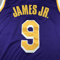 Men's Los Angeles Lakers Bronny James #9 Purple Swingman Player Jersey1 - Statement Edition