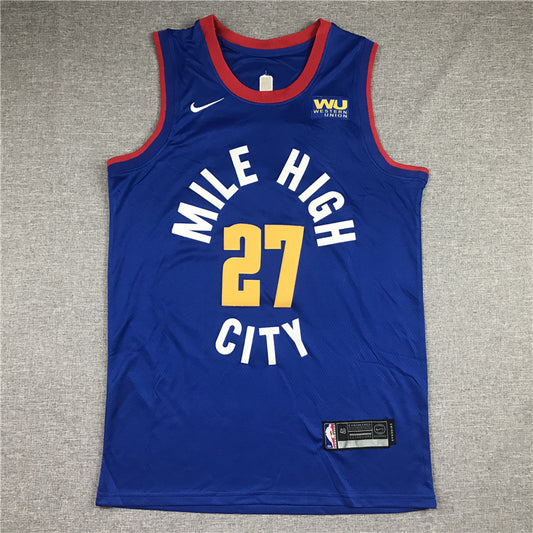 Men's Denver Nuggets Jamal Murray Blue 2020/21 Swingman Player Jersey1