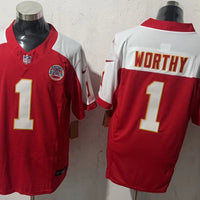 Men's Kansas City Chiefs Xavier Worthy #1 Red Game Jersey