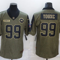 Men's Washington Commanders Chase Young #99 Brown Game Jersey1