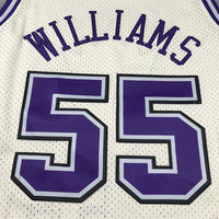 Men's Sacramento Kings Jason Williams #55 Cream Hardwood Classics Swingman Jersey1