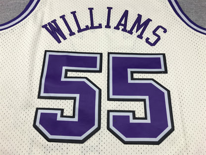 Men's Sacramento Kings Jason Williams #55 Cream Hardwood Classics Swingman Jersey1