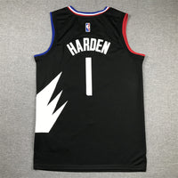 Men's LA Clippers James Harden #1 Black Swingman Jersey1 - Statement Edition