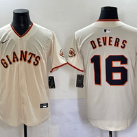 Men's San Francisco Giants Rafael Devers #16 Cream Home Replica Player Jersey