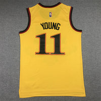 Men's Atlanta Hawks Trae Young Yellow 2021/22 Swingman Jersey1 - City Edition