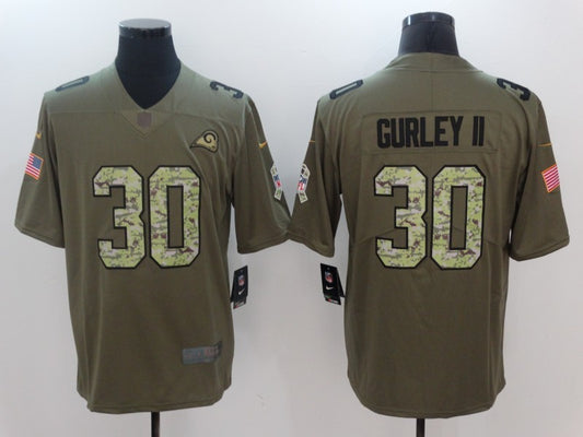 Men's Los Angeles Rams Todd Gurley II #30 Brown Player Game Jersey1