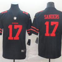 Men's San Francisco 49ers Emmanuel Sanders #17 Black Game Jersey1