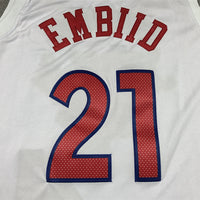 Men's Philadelphia 76ers Joel Embiid #21 White 2022/23 Swingman Jersey1 - City Edition