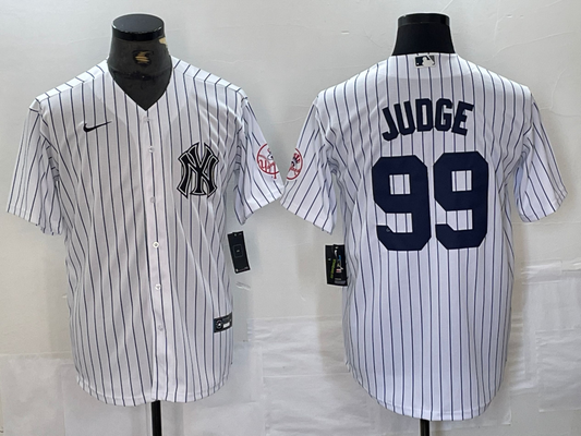Men's New York Yankees Aaron Judge #99 White Limited Player Jersey1
