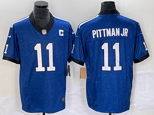 Men's Indianapolis Colts Michael Pittman Jr. #11 Blue Vapor F.U.S.E. Limited Jersey1