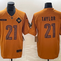 Men's Washington Commanders Sean Taylor #21 Brown 2023 Salute To Service Retired Player Limited Jersey1