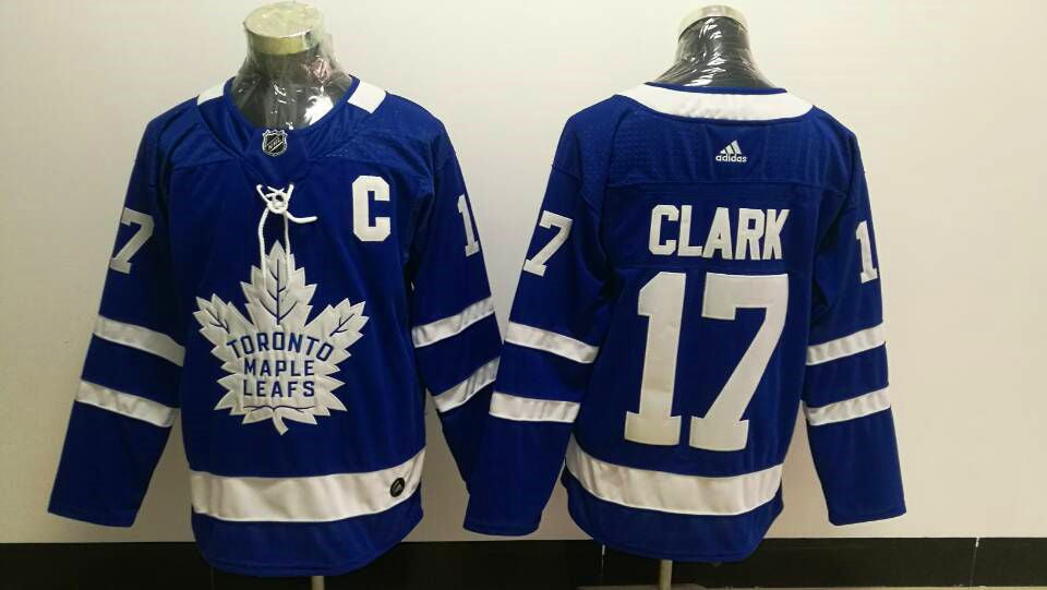 Men's Toronto Maple Leafs Wendel Clark #17 Blue Player Game Jersey1