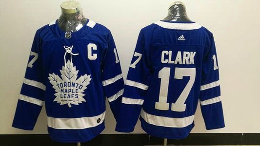 Men's Toronto Maple Leafs Wendel Clark #17 Blue Player Game Jersey1
