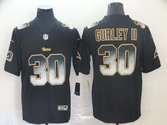 Men's Los Angeles Rams Todd Gurley II #30 Black Player Game Jersey1