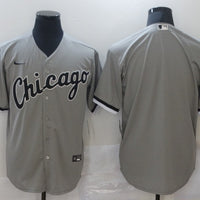 Men's Chicago White Sox Gray Replica Blank Jersey1