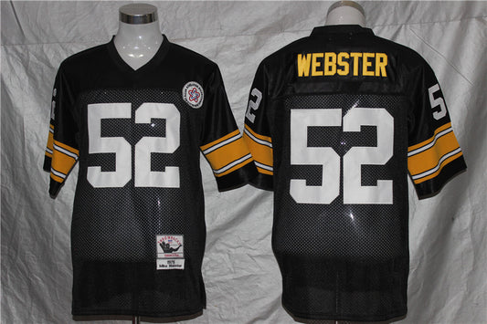 Men's Pittsburgh Steelers Mike Webster Mitchell & Ness Black Legacy Replica Jersey1
