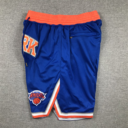 Men's New York Knicks Blue Icon Edition Pocket Shorts1