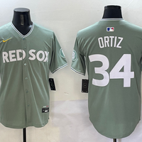 Men's Boston Red Sox David Ortiz #34 Gray 2025 City Connect Limited Retired Player Jersey