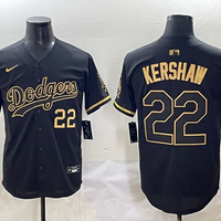 Men's Los Angeles Dodgers Clayton Kershaw #22 Black Replica Player Jersey