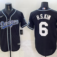 Men's Los Angeles Dodgers Ha-seong Kim #6 Black Limited Player Jersey