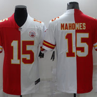 Men's Kansas City Chiefs Patrick Mahomes #15 Red/White Game Jersey1