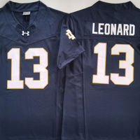 Men's Norte Dame Fighting Irish Riley Leonard #13 Navy Player Game Jersey